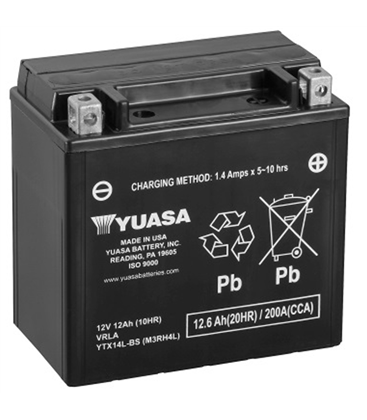 Buell R 1125 2008-2010 Bateria YUASA Sin Mantenimiento
