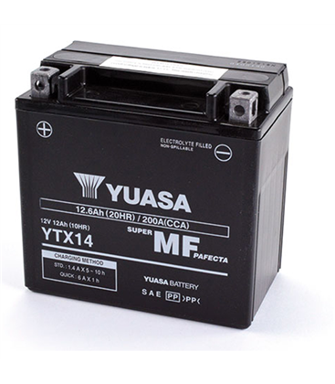 Kawasaki GTR 1400 2008-2016 Bateria YUASA Precargadas sin Mant.