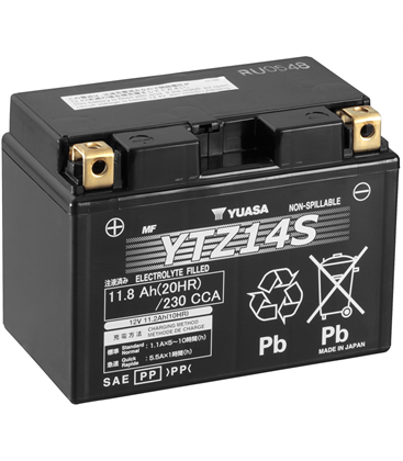 Kymco AK IE 4T Euro5 550 2021-2023 Bateria YUASA Precargadas sin Mant.