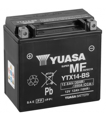 Moto Guzzi V7 II Special ABS (LW200/LWUC1) 750 2015-2016 Bateria YUASA Sin Mantenimiento