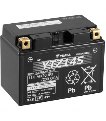 Yamaha FZ1-S Fazer ABS 1000 2006-2015 Bateria YUASA Precargadas sin Mant.