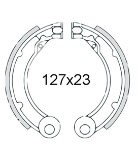 Par de zapatas de freno traseras Piaggio Vespa 125-150cc 1963/1972 081229
