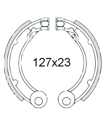 Par de zapatas de freno traseras Piaggio Vespa 125-150cc 1963/1972 081229