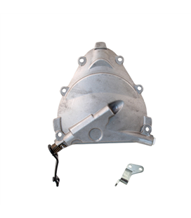 Tapa Embrague Palanca Larga Vespa 50-90-125- Prim.-ET3 165944-079083    - Completo con placa soporte de cable debajo del motor.