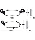 KAWASAKI ER-6N LEFT/REAR 650 (06-16) DELANTERAS BREMBO