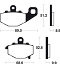 KAWASAKI GPZ (left caliper) ABS 1100 (97-16) BREMBO TRASERAS