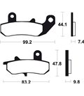 SUZUKI DR RK, DJEBEL 600 (89-16) BREMBO TRASERAS